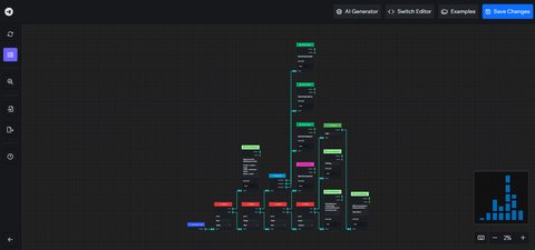 This is Bot Studio's drag-and-drop editor.